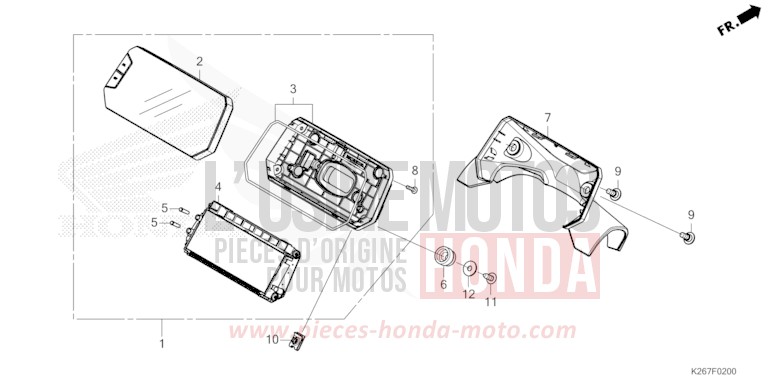METER for MSX GROM A FORCE SILVER METALLIC (NH411) from 2021
